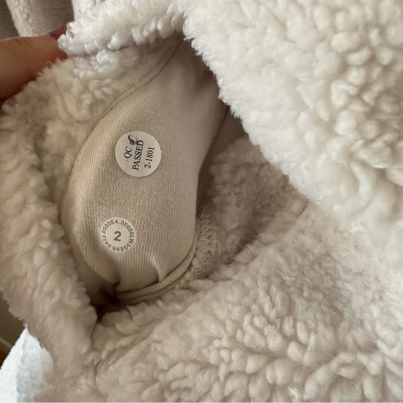 Lululemon Collarless Textured Fleece Full Zip Size 2 - Picture 2 of 3